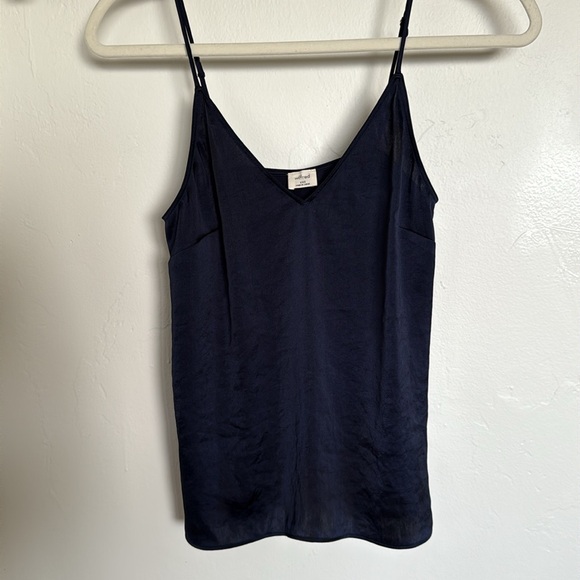 Aritzia Wilfred Free Boscono Silk Silky Camisole - Summer Night (Navy) - Picture 4 of 6